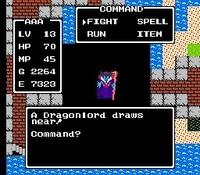 une photo d'Ã©cran de Dragon Quest sur Nintendo Nes